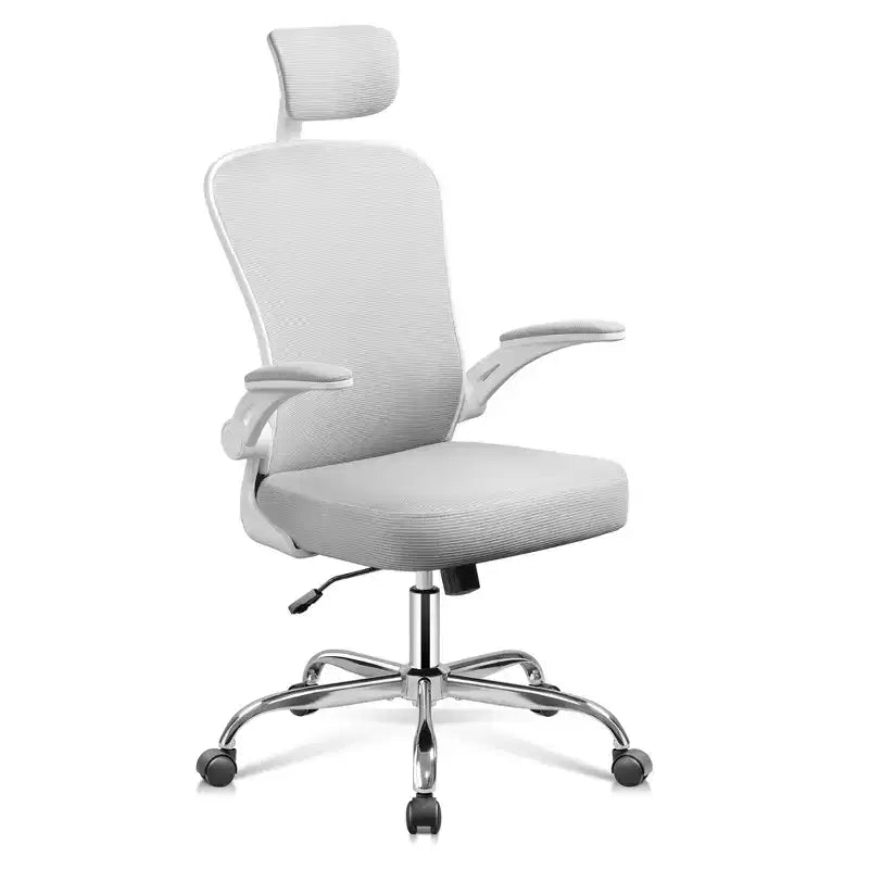 Sedia da Ufficio GALAXHERO Alta con Schienale in Rete, Sedia Ergonomica da Scrivania con Braccioli Ribaltabili, Poggiatesta Regolabile e Supporto Lombare
