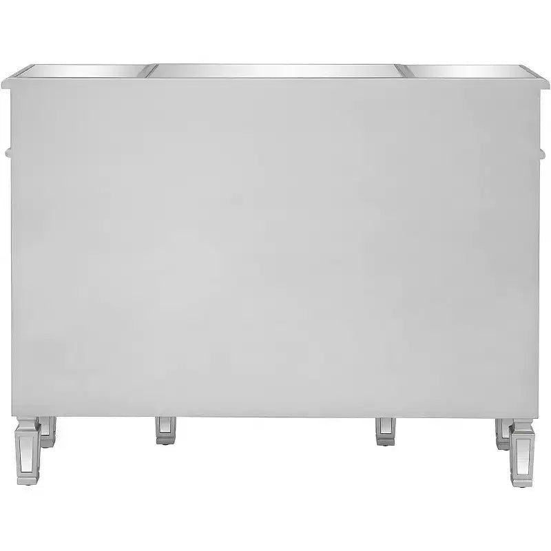 Cassettiera Karl Home 3 cassetti in MDF argento larghezza 122 cm