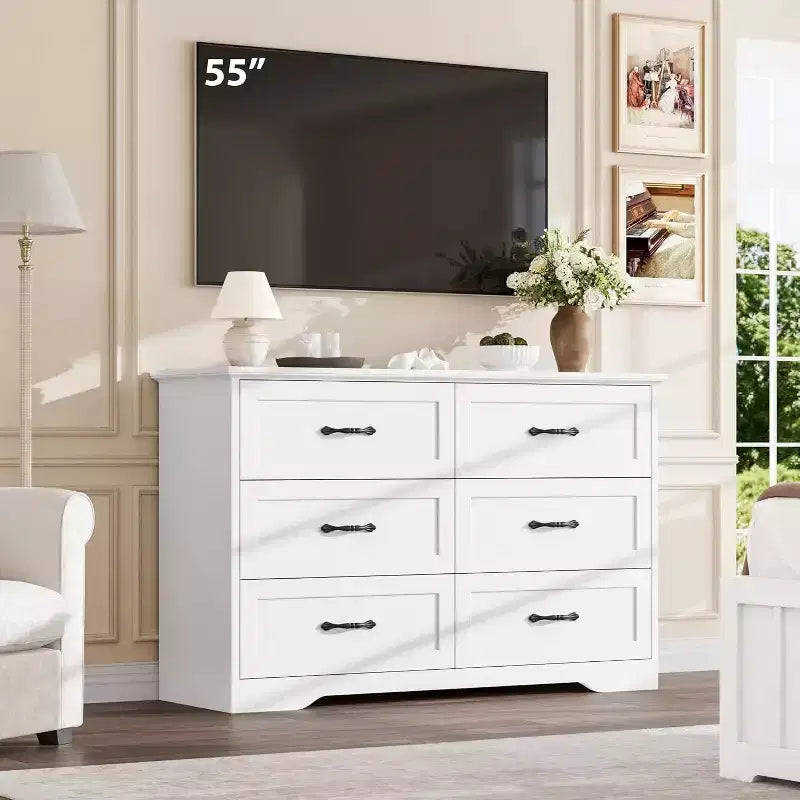 Comodino a 5/6 cassetti per camera da letto, cassettiera, cassettiera moderna in legno in stile rustico, cassettiera portaoggetti per camera da letto, soggiorno, cameretta dei bambini