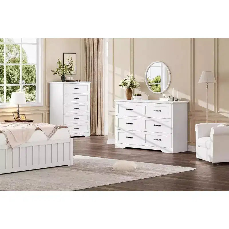 Comodino a 5/6 cassetti per camera da letto, cassettiera, cassettiera moderna in legno in stile rustico, cassettiera portaoggetti per camera da letto, soggiorno, cameretta dei bambini