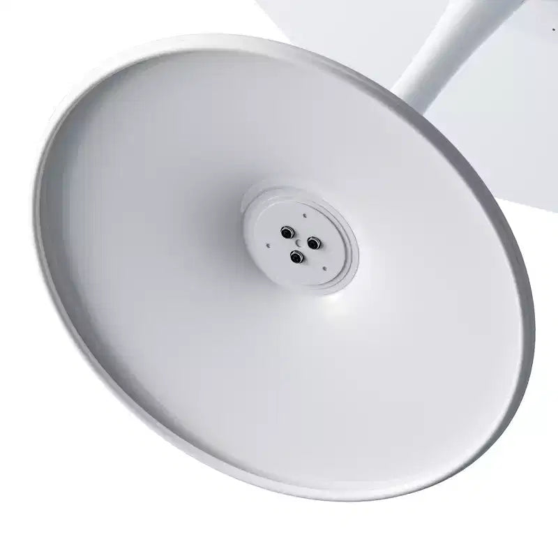 MAYEERTY Tavolino da caffè ottagonale con base in metallo e ripiano in MDF per sala da pranzo, soggiorno, colore bianco