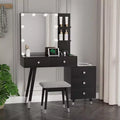 Tavolo da Trucco con Pannello Tri-tono a LED in Truciolato Bianco Laccato con Gambe in Legno Massello e Boccole in Ottone