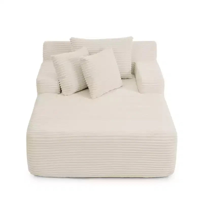 Divano singolo pigro Divano chaise longue imbottito Divano letto Chaise longue per il tempo libero, nessun assemblaggio richiesto - ModernLuxe