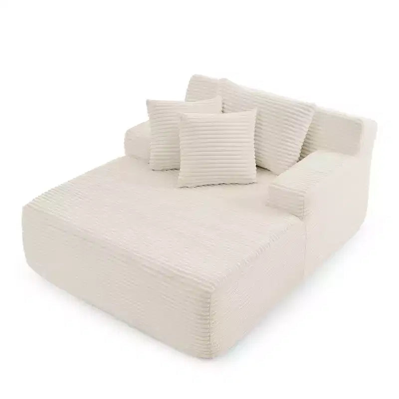 Divano singolo pigro Divano chaise longue imbottito Divano letto Chaise longue per il tempo libero, nessun assemblaggio richiesto - ModernLuxe
