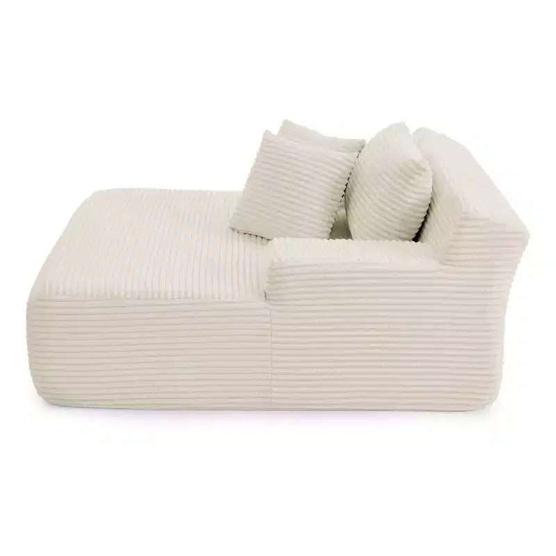 Divano singolo pigro Divano chaise longue imbottito Divano letto Chaise longue per il tempo libero, nessun assemblaggio richiesto - ModernLuxe