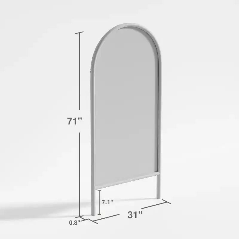 71x31 inch Solid Wood Ladder Rectangular Brown Full-length Mirror (without Bracket)