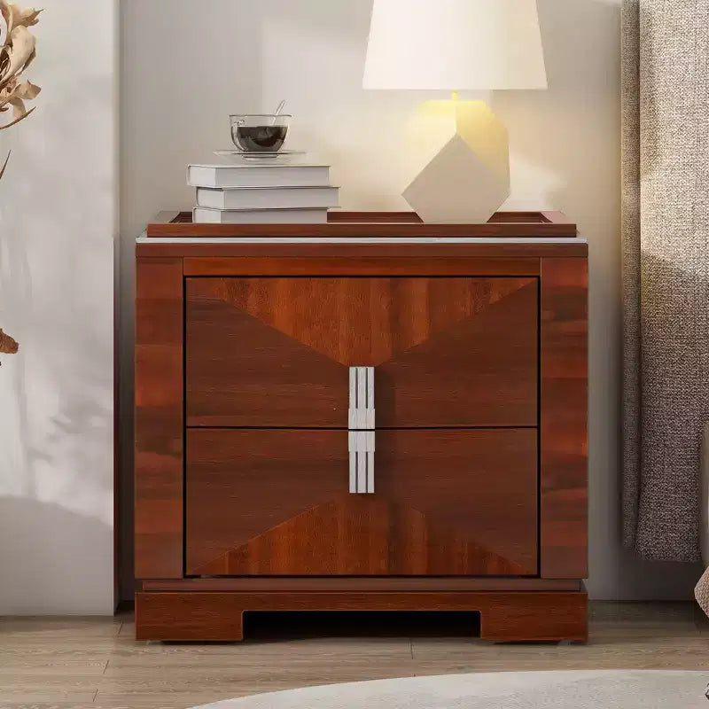 Christopher Knight Home Baldros Comodino Moderno Mid-Century in Legno con 2 Cassetti