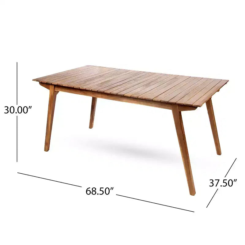 Christopher Knight Home Otto set da pranzo da 7 pezzi in vimini e legno di acacia per esterni con cuscini