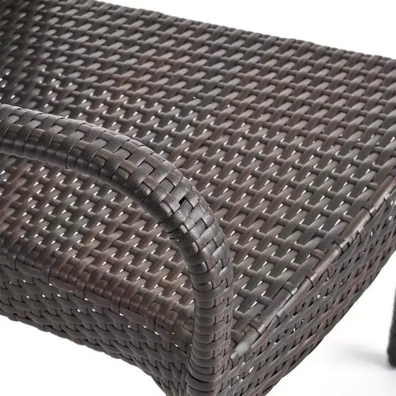 Christopher Knight Home Savoy Set da Pranzo da Esterno a 7 Pezzi in Legno di Acacia e Vimini