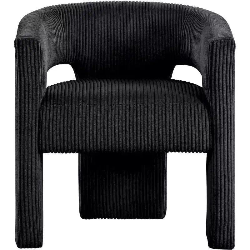 Meridian Furniture, Sedia d'accento/da pranzo in tessuto a coste Riz