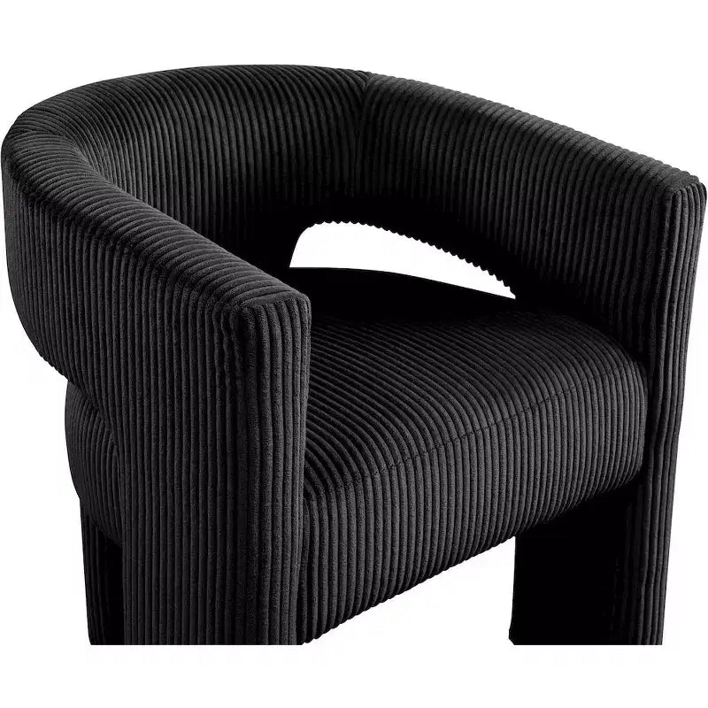 Meridian Furniture, Sedia d'accento/da pranzo in tessuto a coste Riz