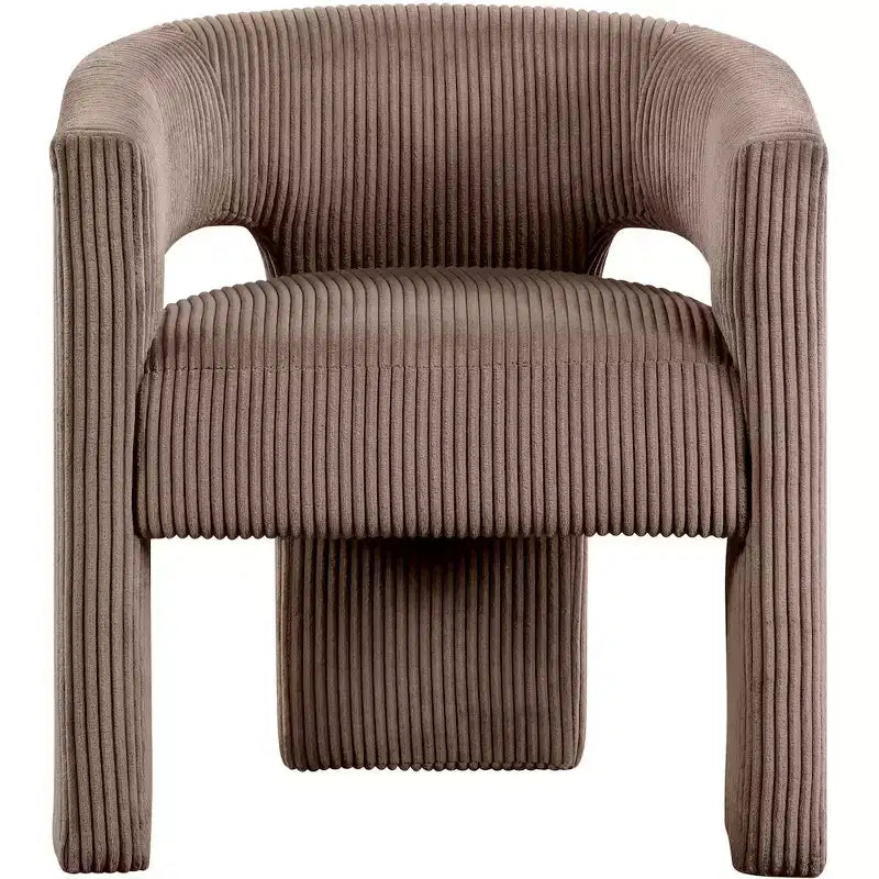 Meridian Furniture, Sedia d'accento/da pranzo in tessuto a coste Riz