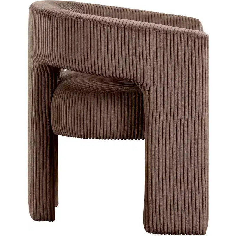 Meridian Furniture, Sedia d'accento/da pranzo in tessuto a coste Riz