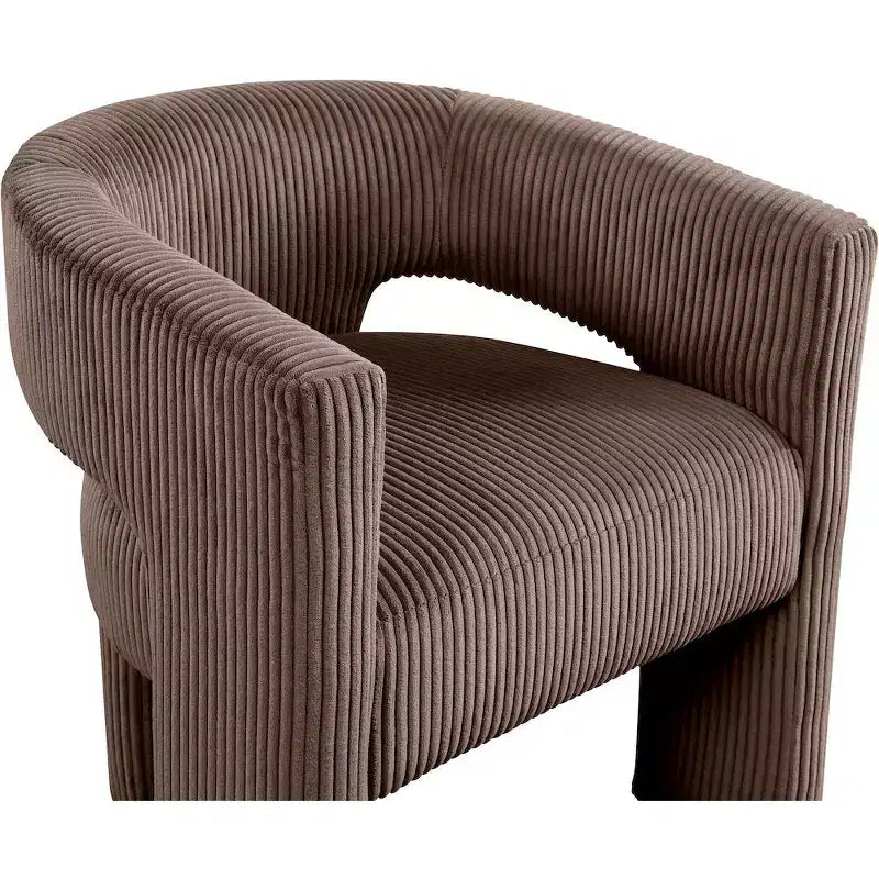 Meridian Furniture, Sedia d'accento/da pranzo in tessuto a coste Riz