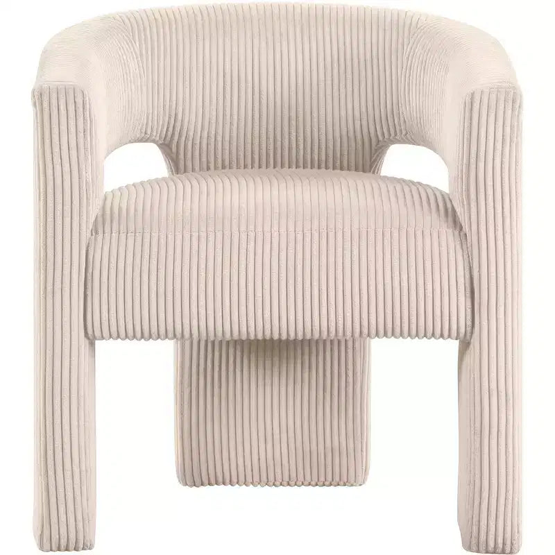 Meridian Furniture, Sedia d'accento/da pranzo in tessuto a coste Riz