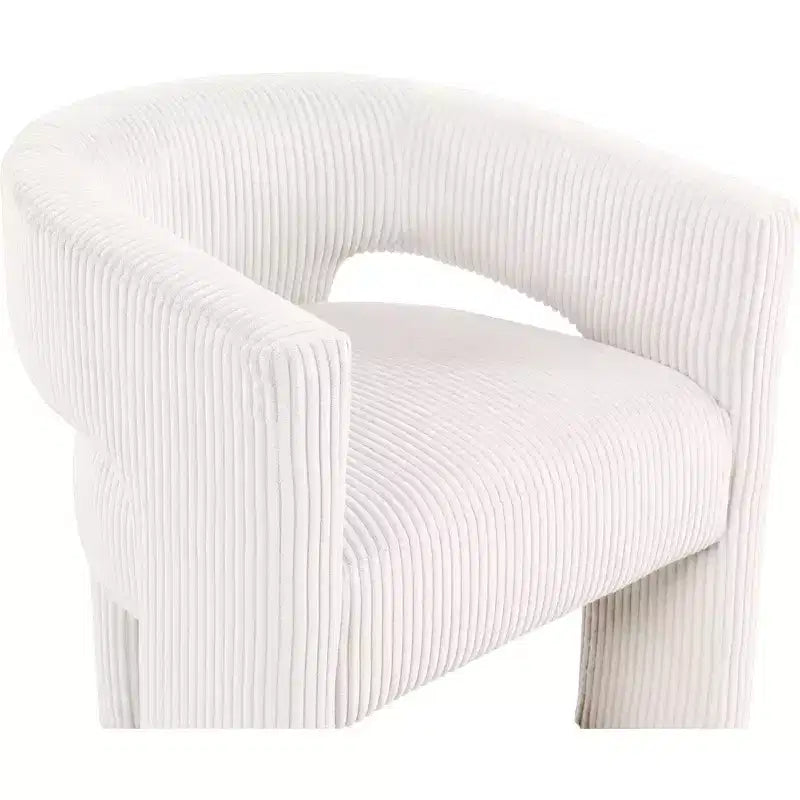 Meridian Furniture, Sedia d'accento/da pranzo in tessuto a coste Riz