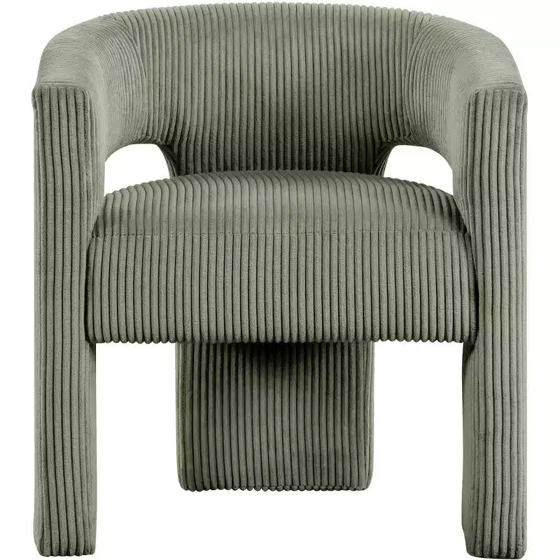 Meridian Furniture, Sedia d'accento/da pranzo in tessuto a coste Riz