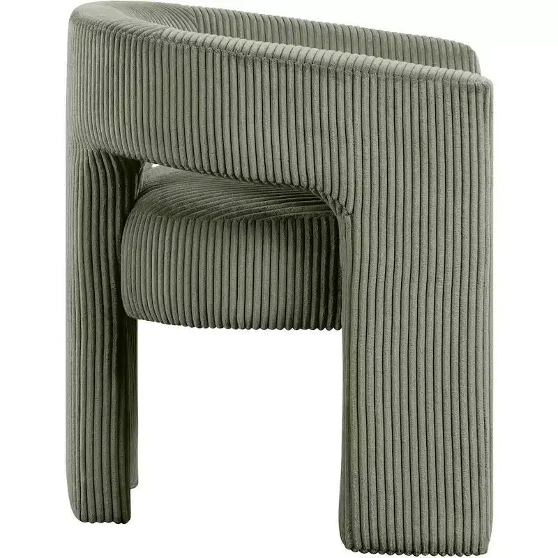 Meridian Furniture, Sedia d'accento/da pranzo in tessuto a coste Riz