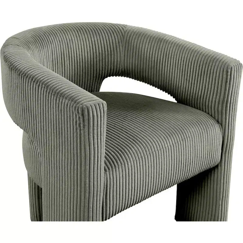 Meridian Furniture, Sedia d'accento/da pranzo in tessuto a coste Riz