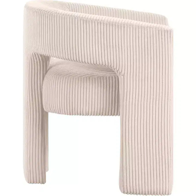 Meridian Furniture, Sedia d'accento/da pranzo in tessuto a coste Riz