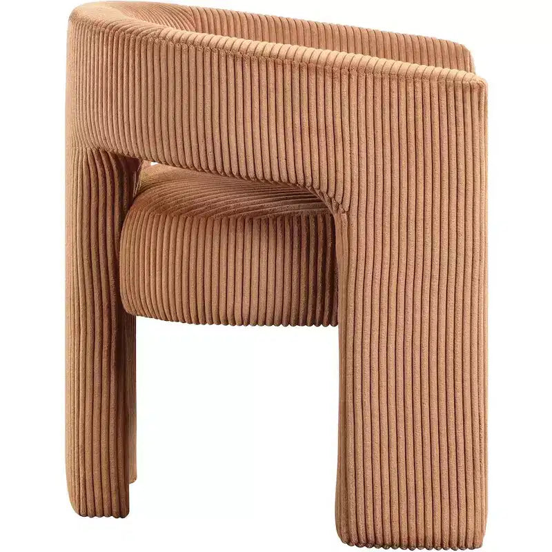 Meridian Furniture, Sedia d'accento/da pranzo in tessuto a coste Riz