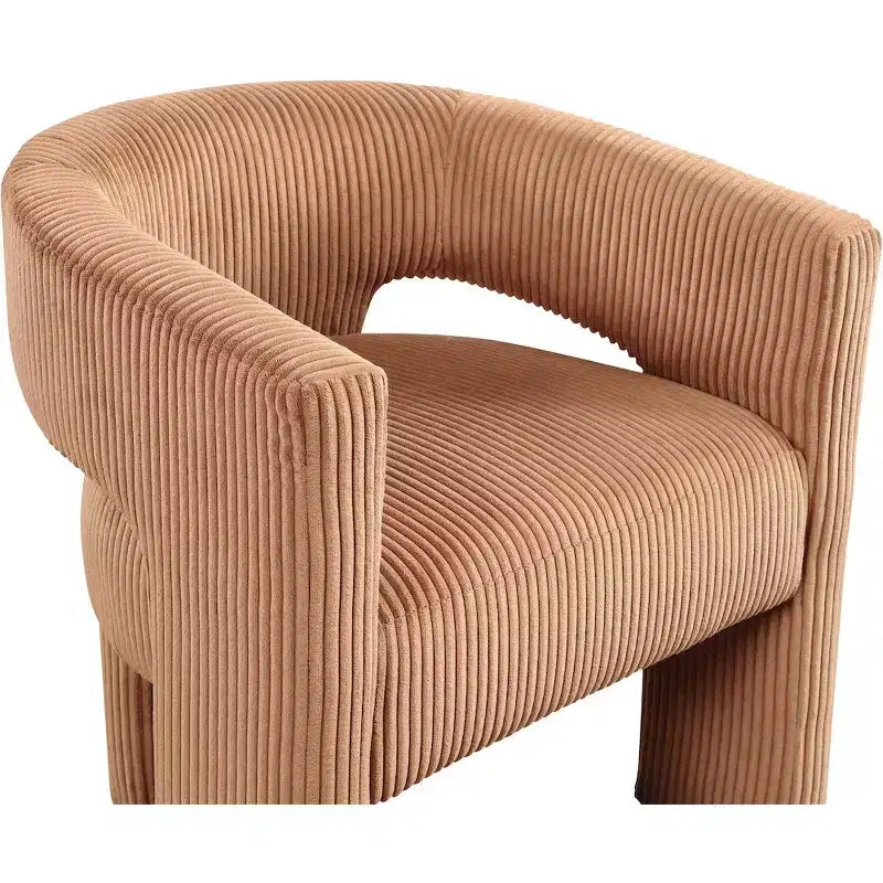Meridian Furniture, Sedia d'accento/da pranzo in tessuto a coste Riz