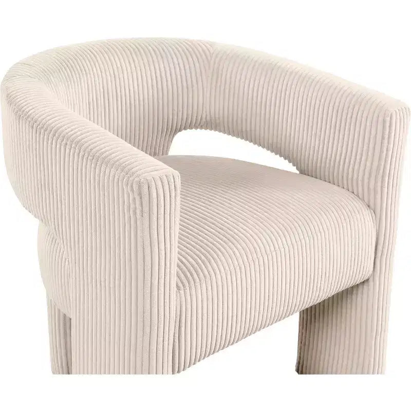 Meridian Furniture, Sedia d'accento/da pranzo in tessuto a coste Riz