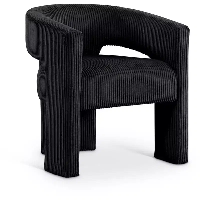 Meridian Furniture, Sedia d'accento/da pranzo in tessuto a coste Riz