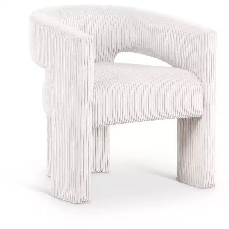 Meridian Furniture, Sedia d'accento/da pranzo in tessuto a coste Riz
