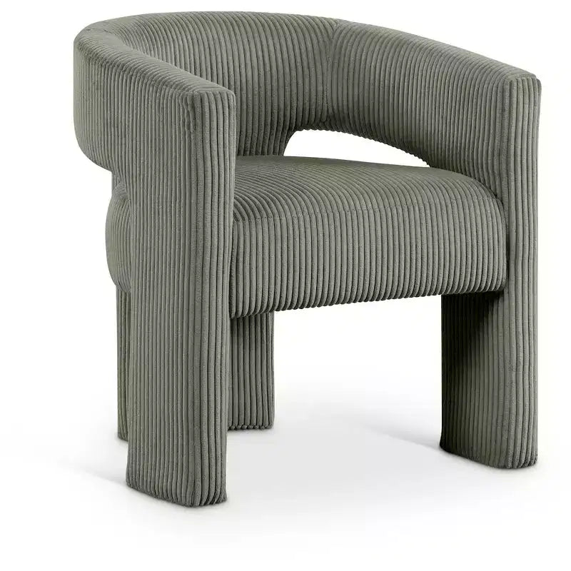 Meridian Furniture, Sedia d'accento/da pranzo in tessuto a coste Riz