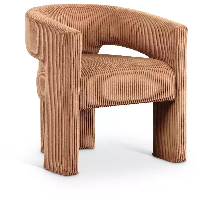 Meridian Furniture, Sedia d'accento/da pranzo in tessuto a coste Riz