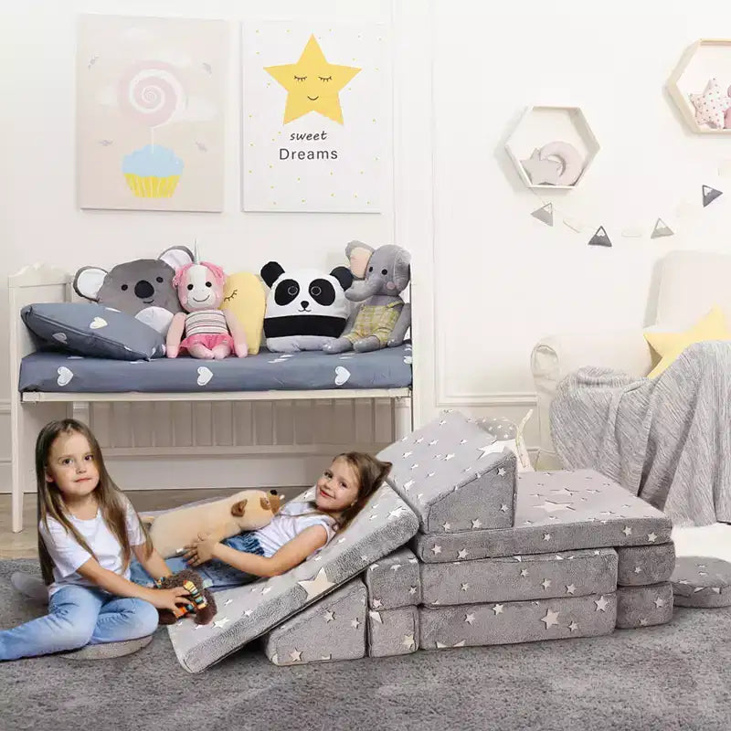 Divano per bambini, divano modulare per bambini, divano per neonati per mobili da sala giochi, divano componibile per bambini, cuscino convertibile in schiuma e pavimento