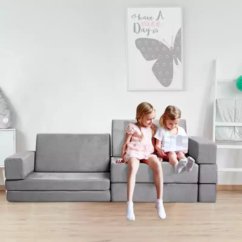 Divano per bambini, divano modulare per bambini, divano per neonati per mobili da sala giochi, divano componibile per bambini, cuscino convertibile in schiuma e pavimento