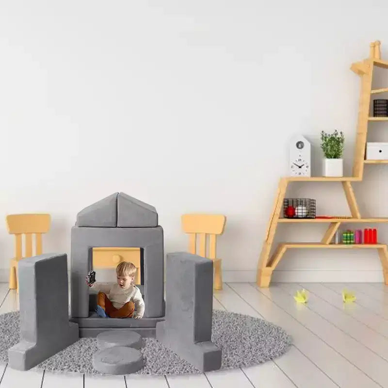 Divano per bambini, divano modulare per bambini, divano per neonati per mobili da sala giochi, divano componibile per bambini, cuscino convertibile in schiuma e pavimento