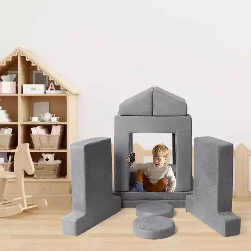 Divano per bambini, divano modulare per bambini, divano per neonati per mobili da sala giochi, divano componibile per bambini, cuscino convertibile in schiuma e pavimento