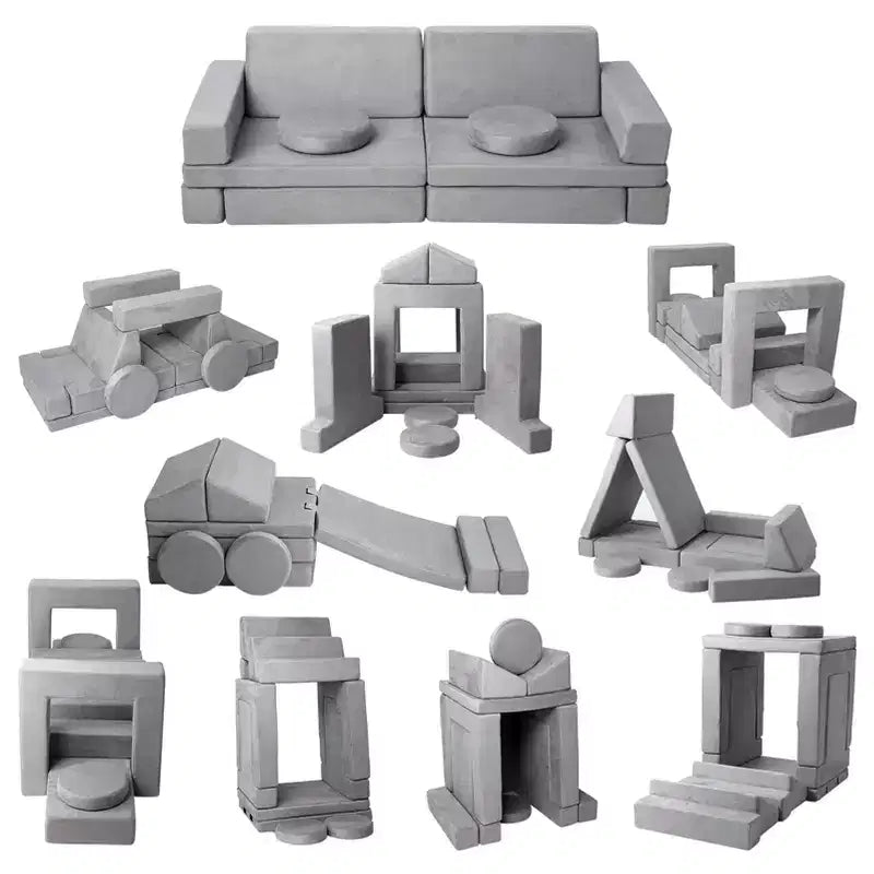 Kids Sofa Couch, Modular Baby Floor Sofa, Toddler Play Couch for Playroom Furniture, Sectional Couch for Children, Convertible Foam and Floor Cushion