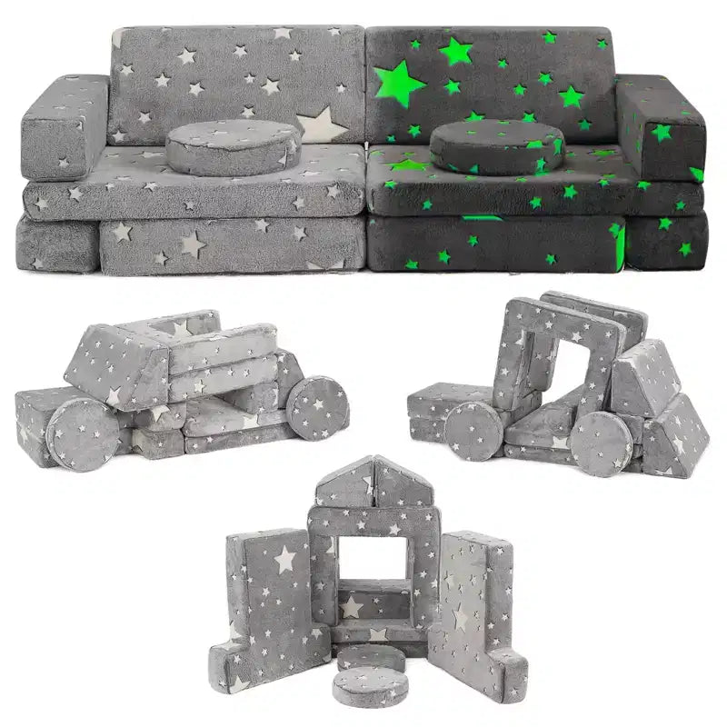 Divano per bambini, divano modulare per bambini, divano per neonati per mobili da sala giochi, divano componibile per bambini, cuscino convertibile in schiuma e pavimento