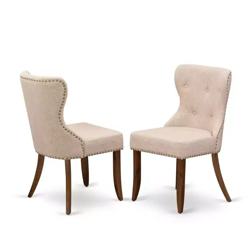 HomeStock Eclectic Elegance 2 Parson Chairs- Dining Room Chair