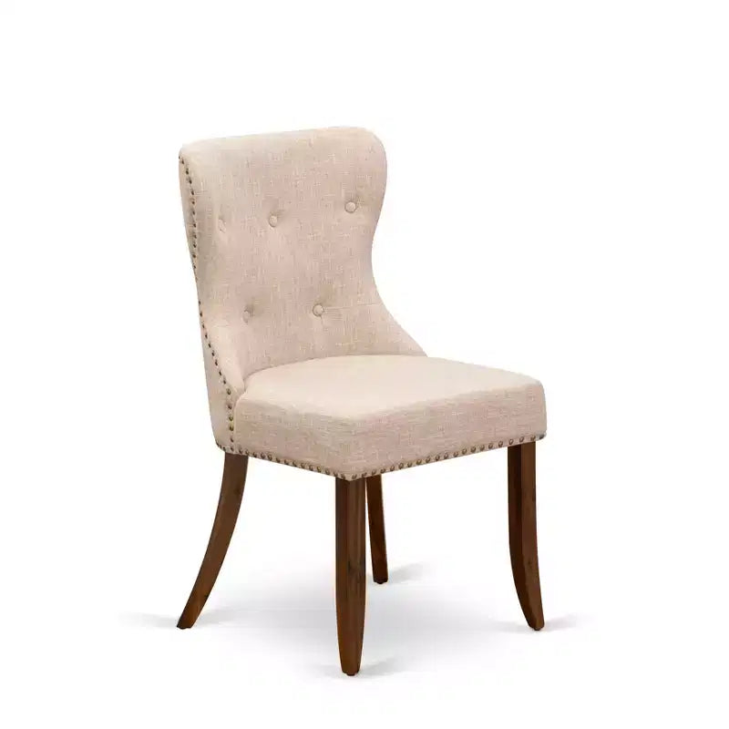 HomeStock Eclectic Elegance 2 Parson Chairs- Dining Room Chair