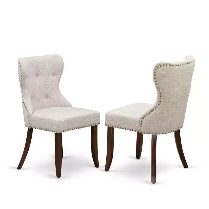 HomeStock Eclectic Elegance 2 Parson Chairs- Dining Room Chair
