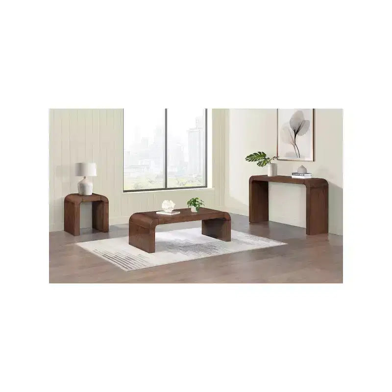 Meridian Furniture,Tavolino da Caffè Toulon in Rovere Impiallacciato