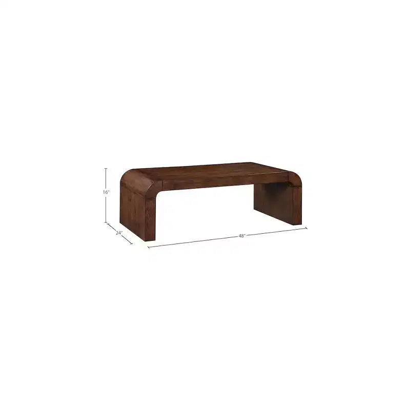Meridian Furniture,Tavolino da Caffè Toulon in Rovere Impiallacciato