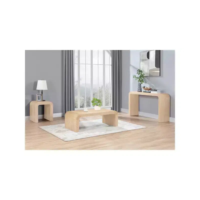 Meridian Furniture,Tavolino da Caffè Toulon in Rovere Impiallacciato
