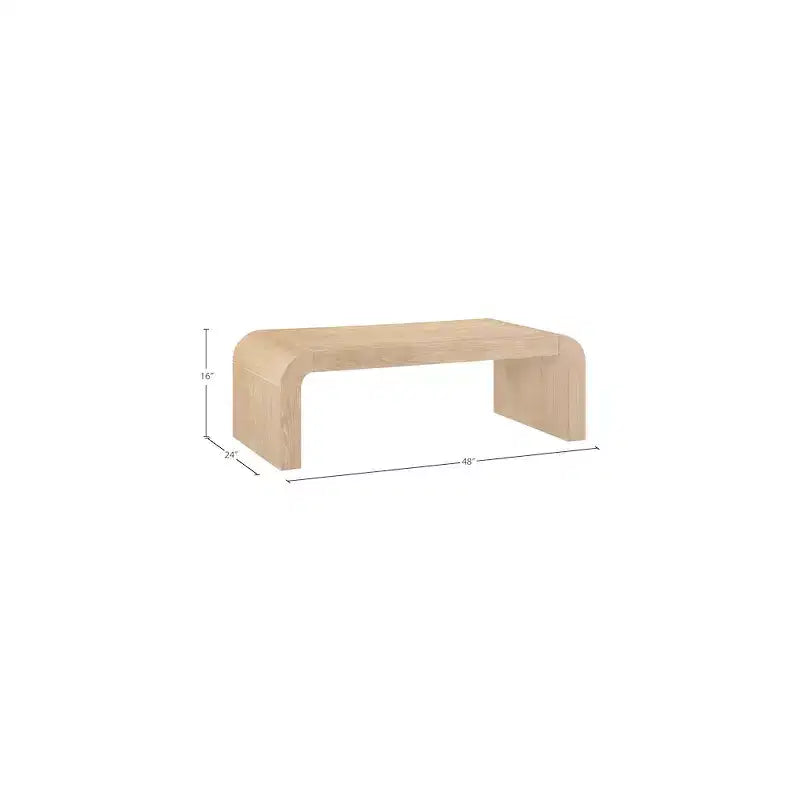 Meridian Furniture,Tavolino da Caffè Toulon in Rovere Impiallacciato
