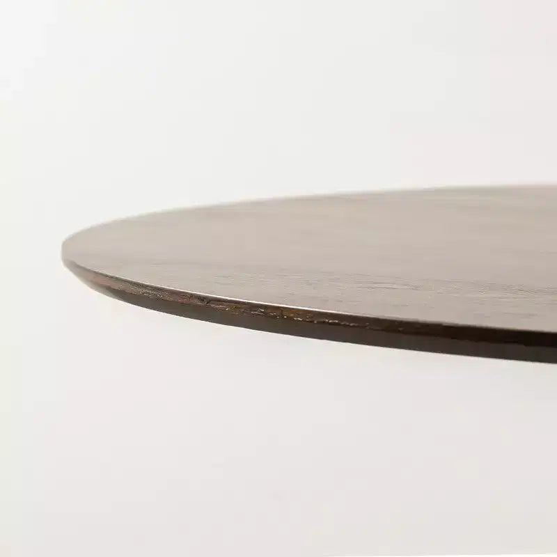 PexFix Tavolo da pranzo rotondo da 60 per 6 persone, tavolo a piedistallo moderno con base a cono scanalato e piano in MDF di legno per sala da pranzo, cucina, caffè, piccoli spazi, noce