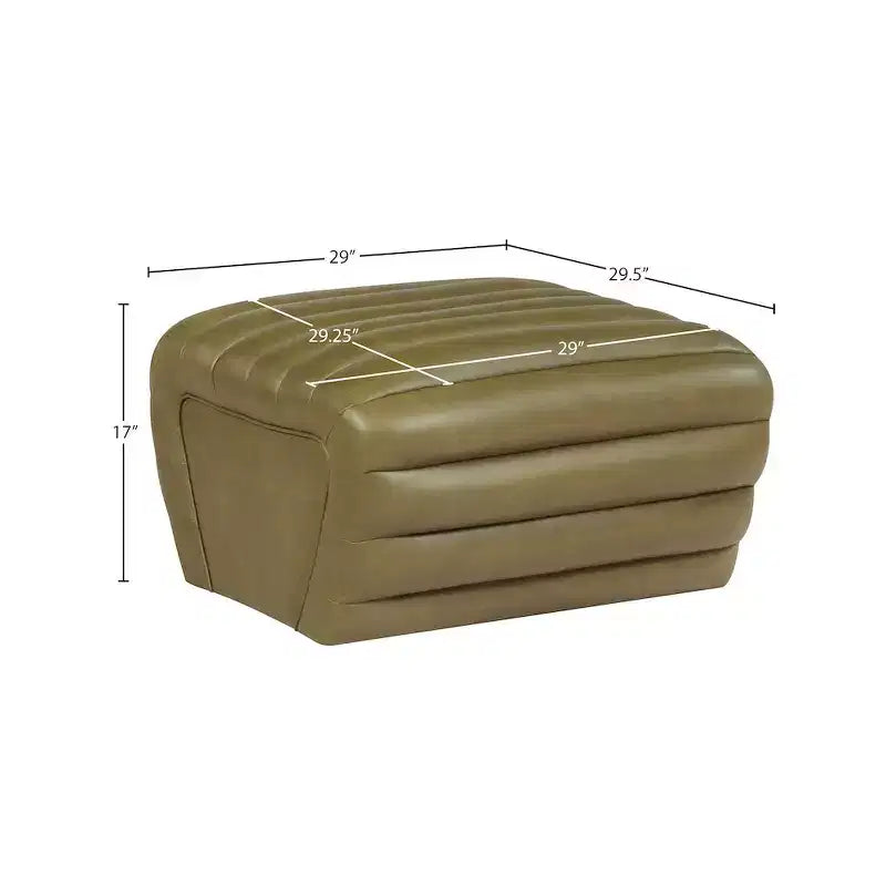 Meridian Furniture, Pouf Vega in pelle vegana