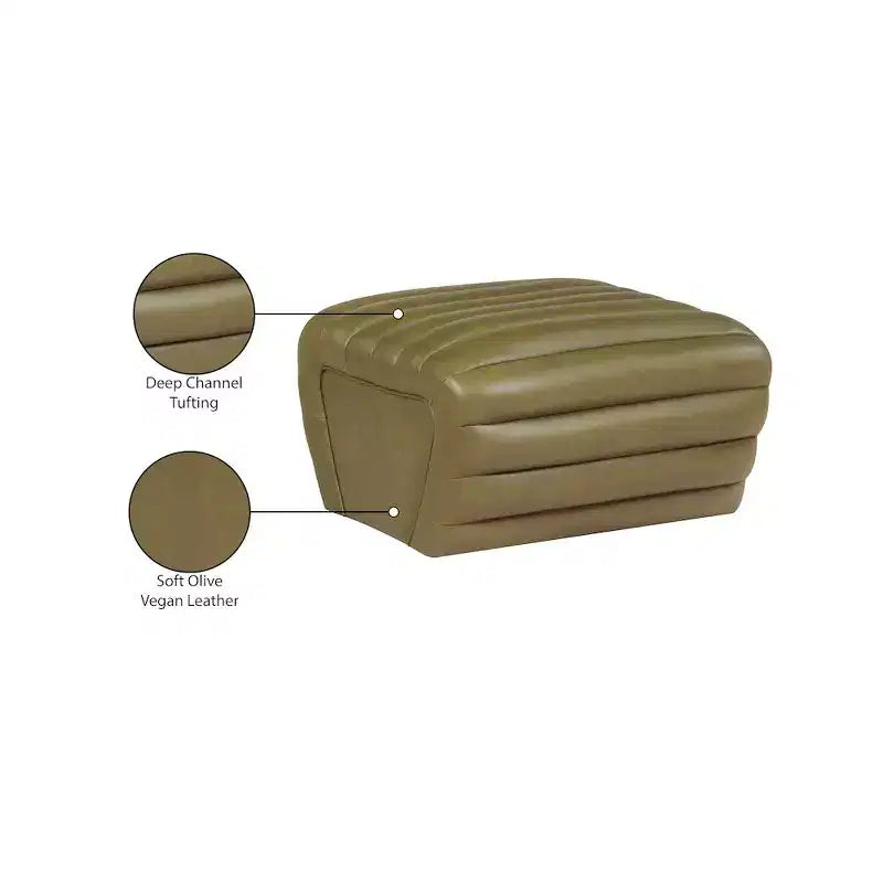 Meridian Furniture, Pouf Vega in pelle vegana