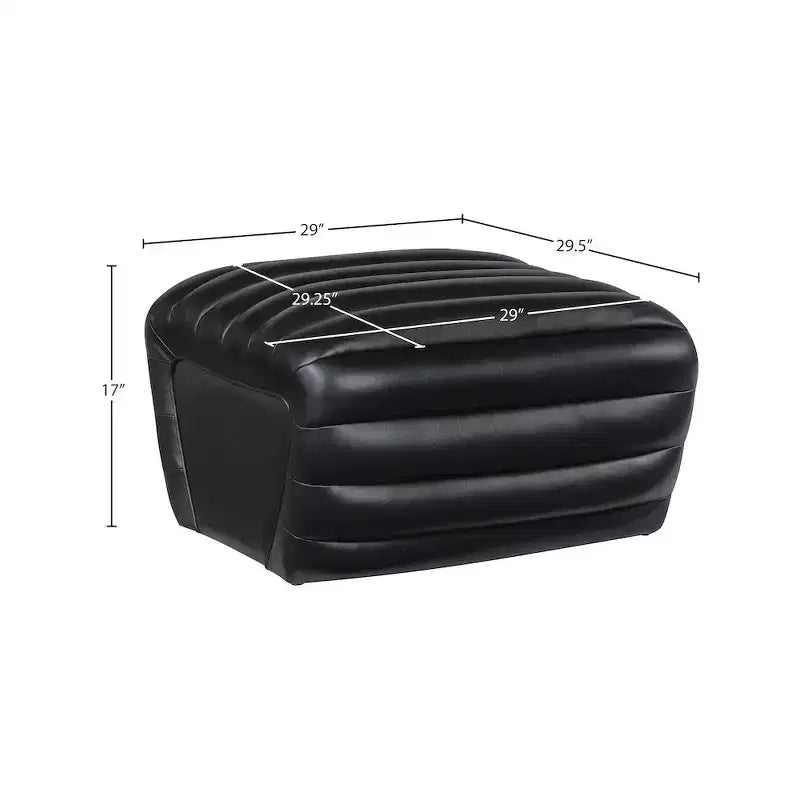 Meridian Furniture, Pouf Vega in pelle vegana