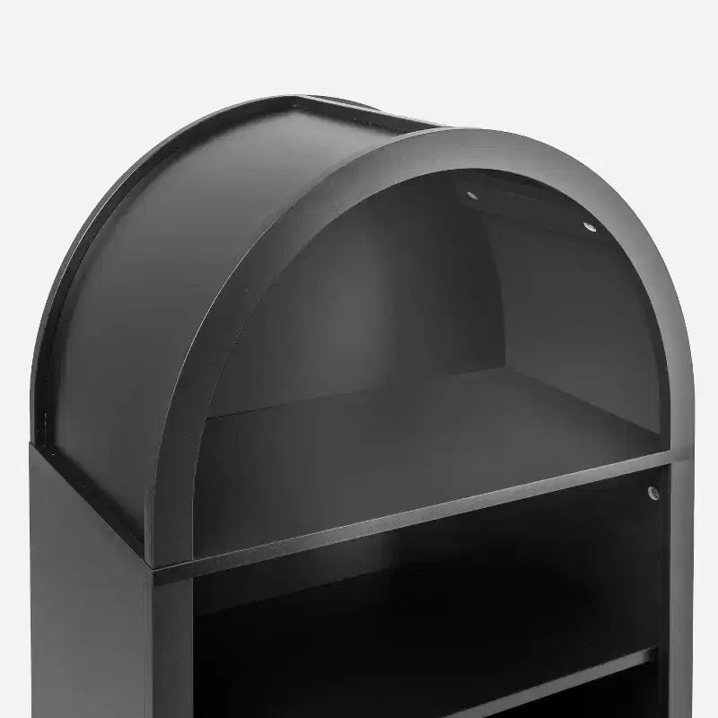 Vatros Libreria Nera Piccola Scaffale ad Arco