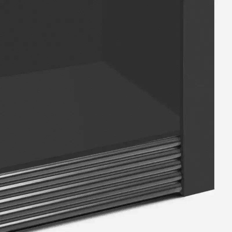 Vatros Libreria Nera Piccola Scaffale ad Arco